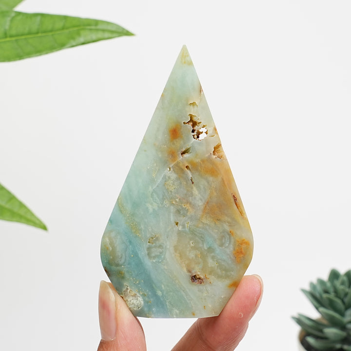 Natural Crystal Blue Quartzite Teardrop