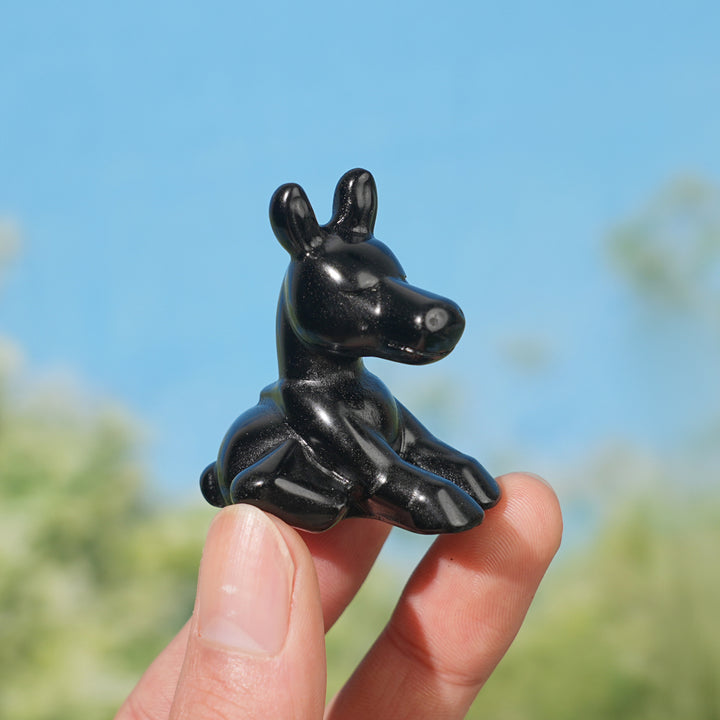 Natural Crystal Carving Sitting Donkey