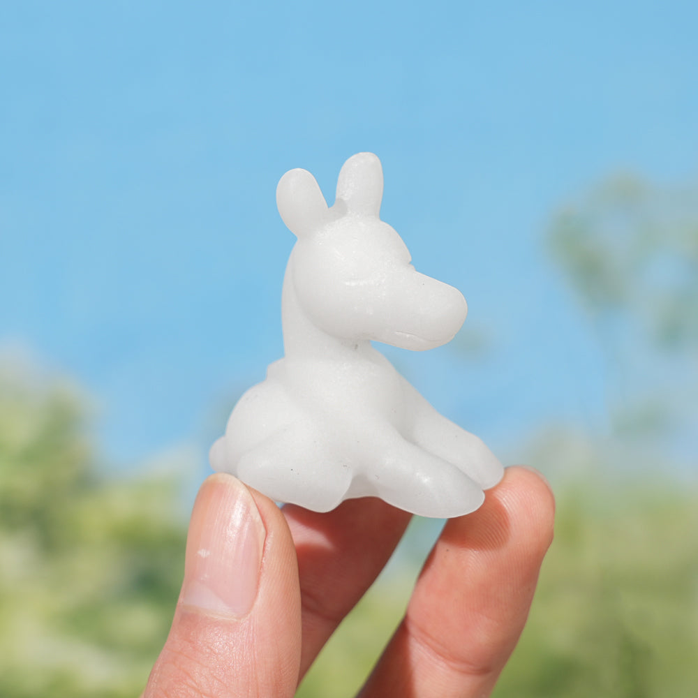 Natural Crystal Carving Sitting Donkey