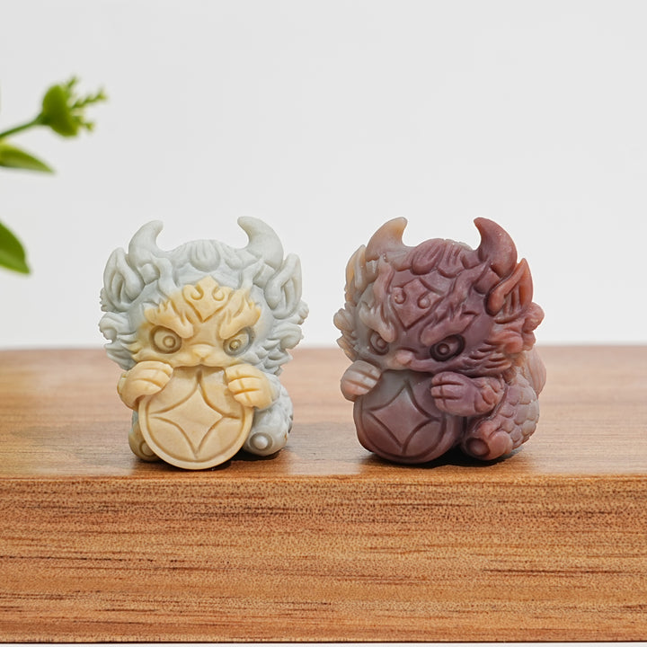 Natural Crystal Carving Alashan Agate Wealth Beast