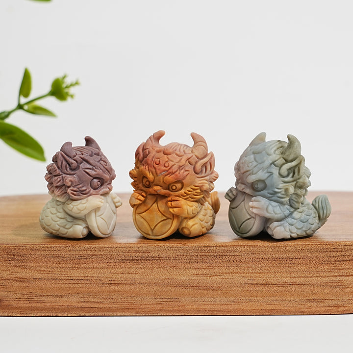 Natural Crystal Carving Alashan Agate Wealth Beast