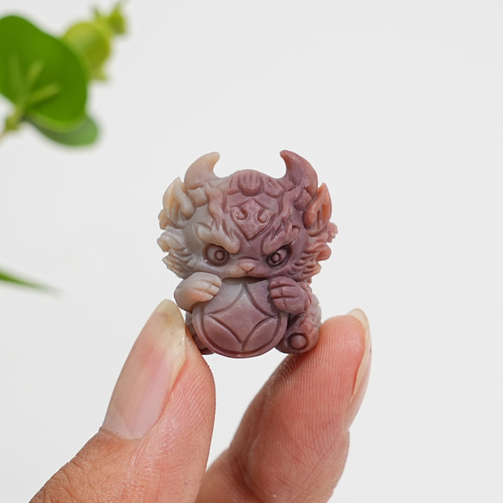 Natural Crystal Carving Alashan Agate Wealth Beast