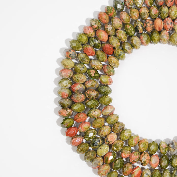 Natural Crystal Faceted Rondelle Bead Strand