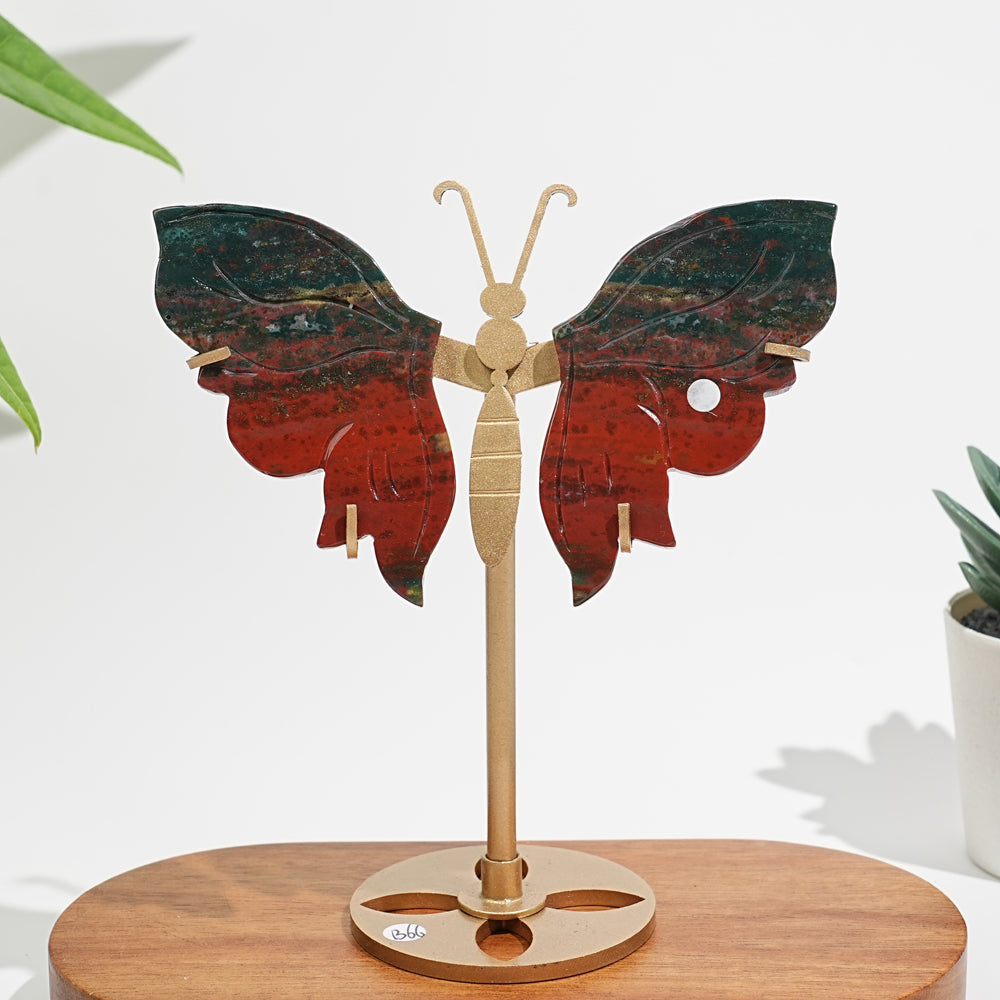 Unique,A Slightly Imperfect Natural Ocean Jasper Delicate Butterfly Wings