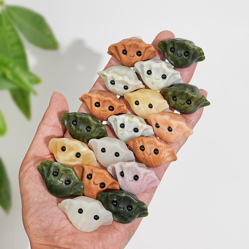 Natural Crystal Lovely Mini Dumpling Carving