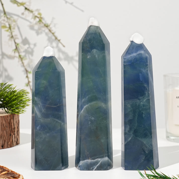 Natural Blue Fluorite Point