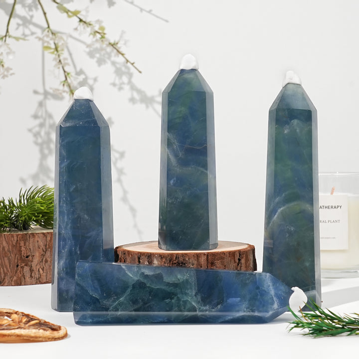 Natural Blue Fluorite Point