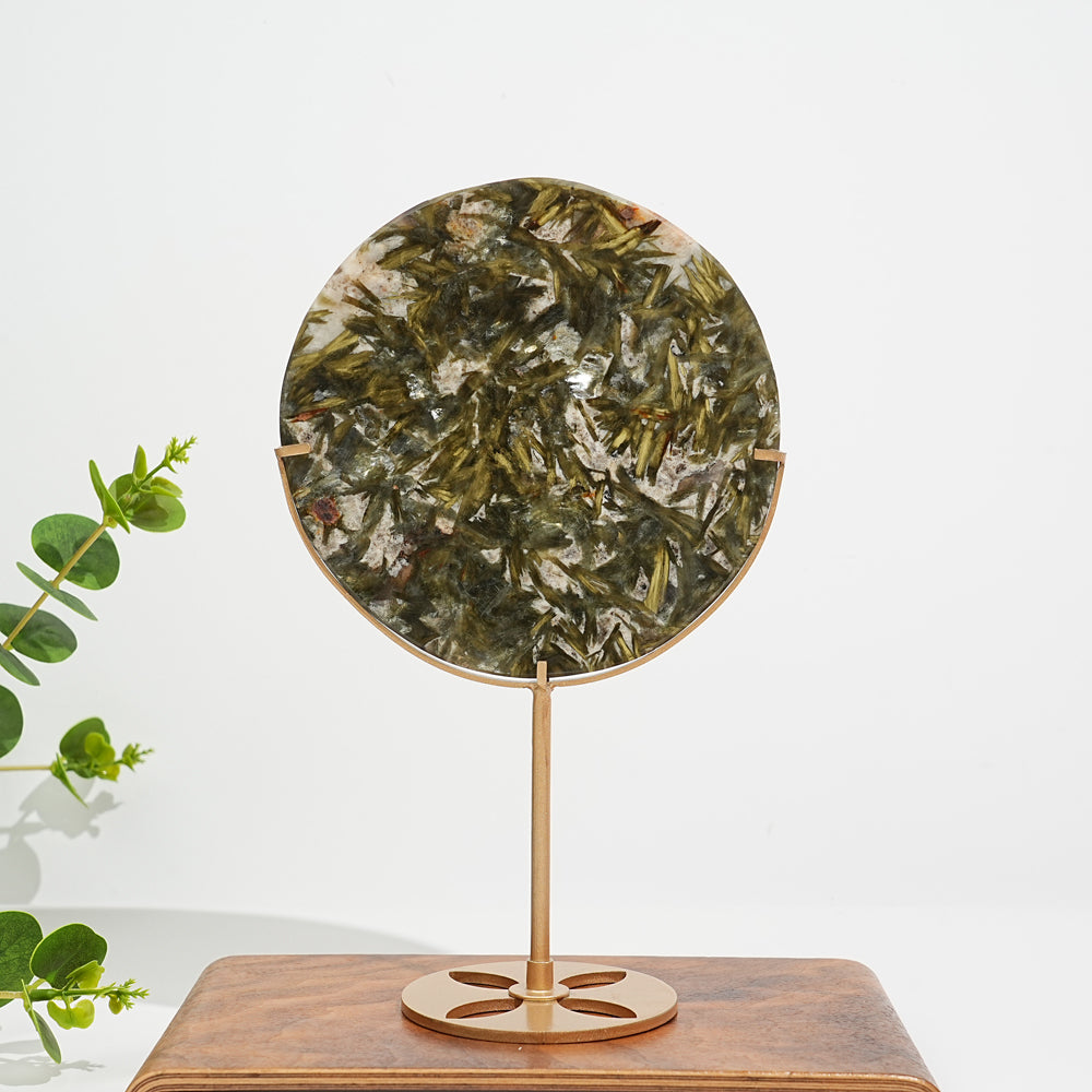 Unique,Natural Phlogopite Crystal Disc With Stand