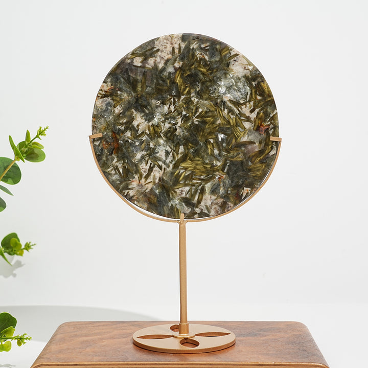 Unique,Natural Phlogopite Crystal Disc With Stand