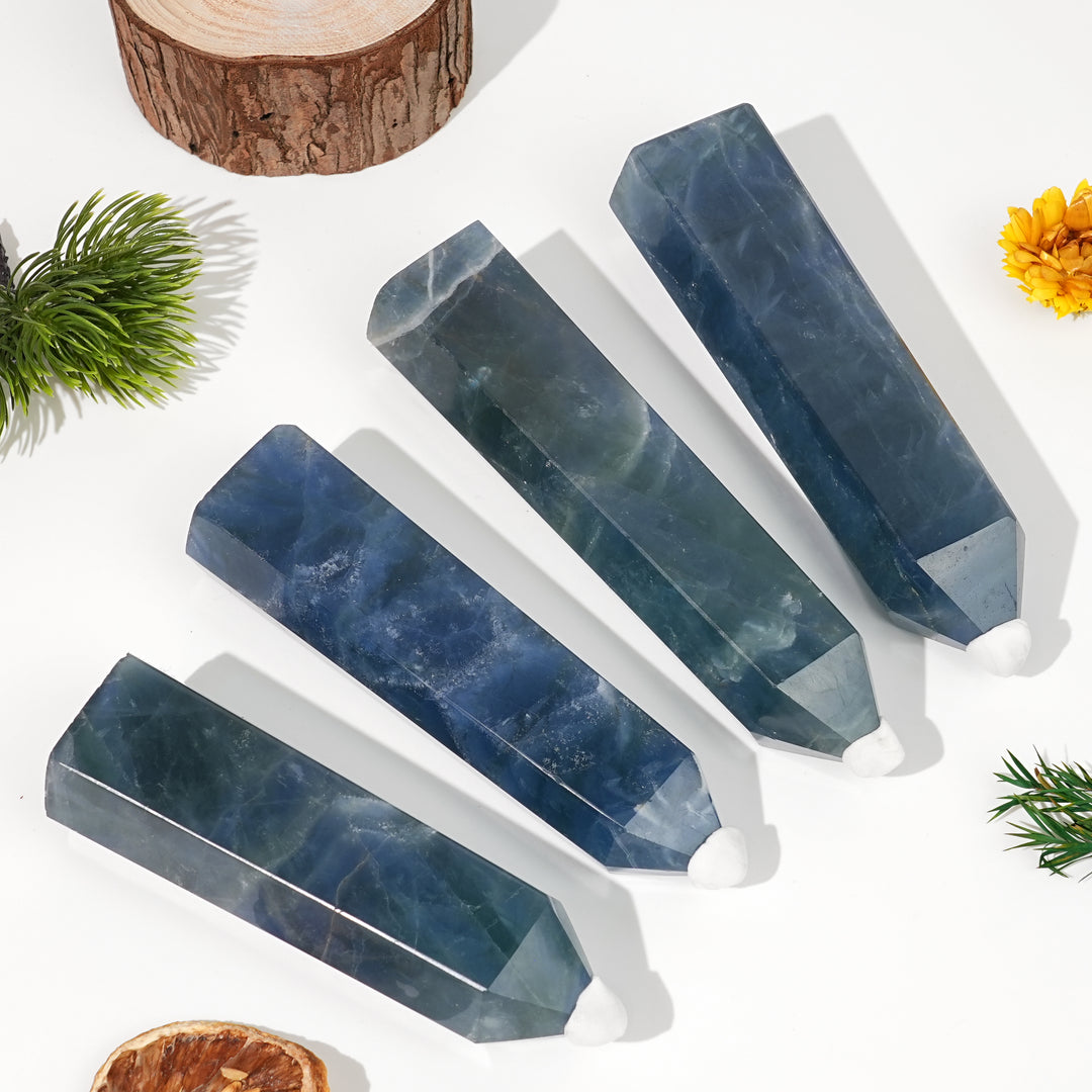Natural Blue Fluorite Point