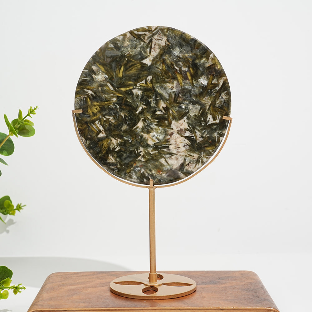 Unique,Natural Phlogopite Crystal Disc With Stand