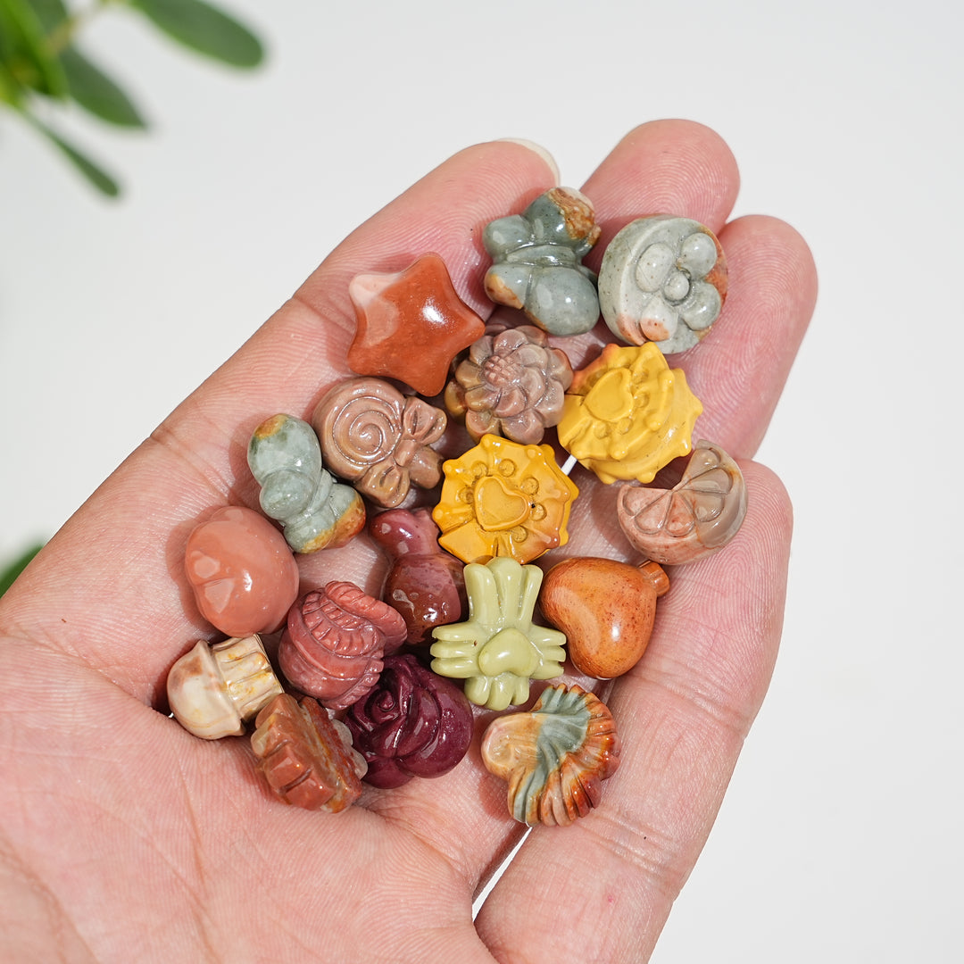 Natural Crystal Carving Mini Alashan Agate Multiple Styles