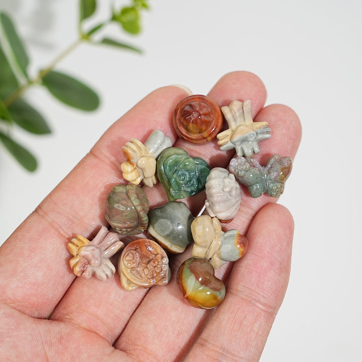 Natural Crystal Carving Mini Alashan Agate Multiple Styles