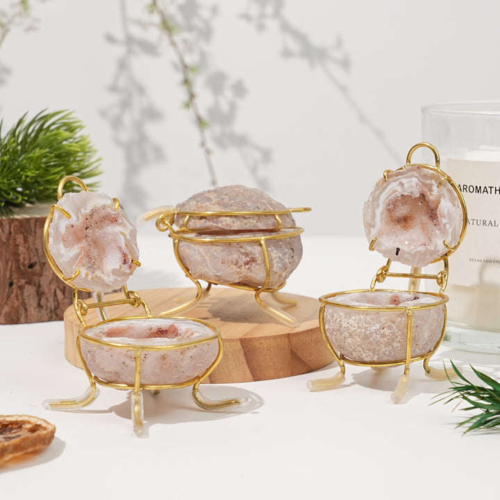 Unique, Natural Agate Geode Treasure Basin