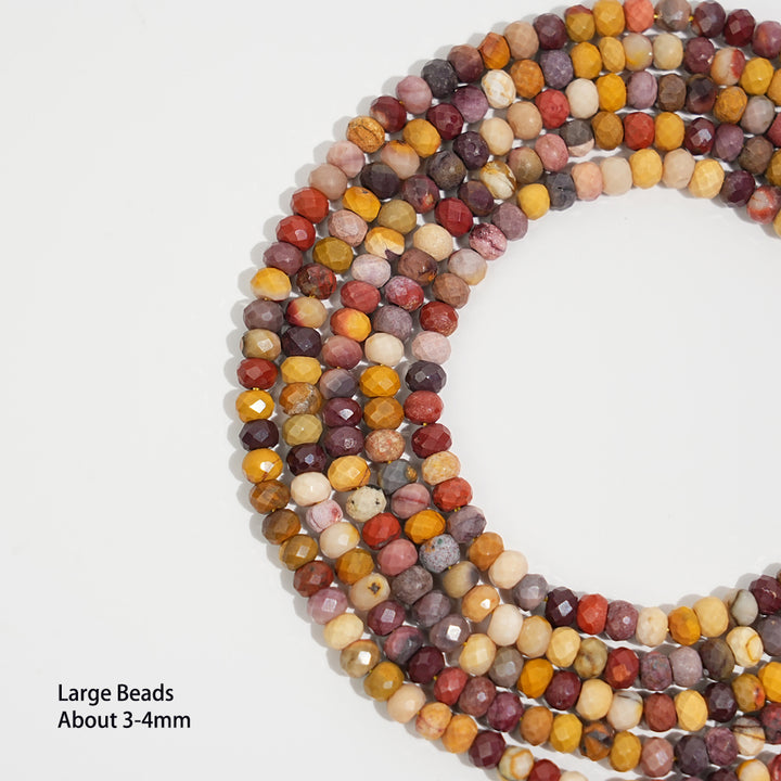 Natural Crystal Faceted Rondelle Bead Strand