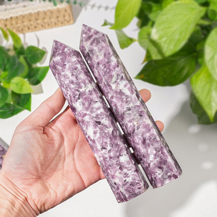 Natural Ctystal Lepidolite Point