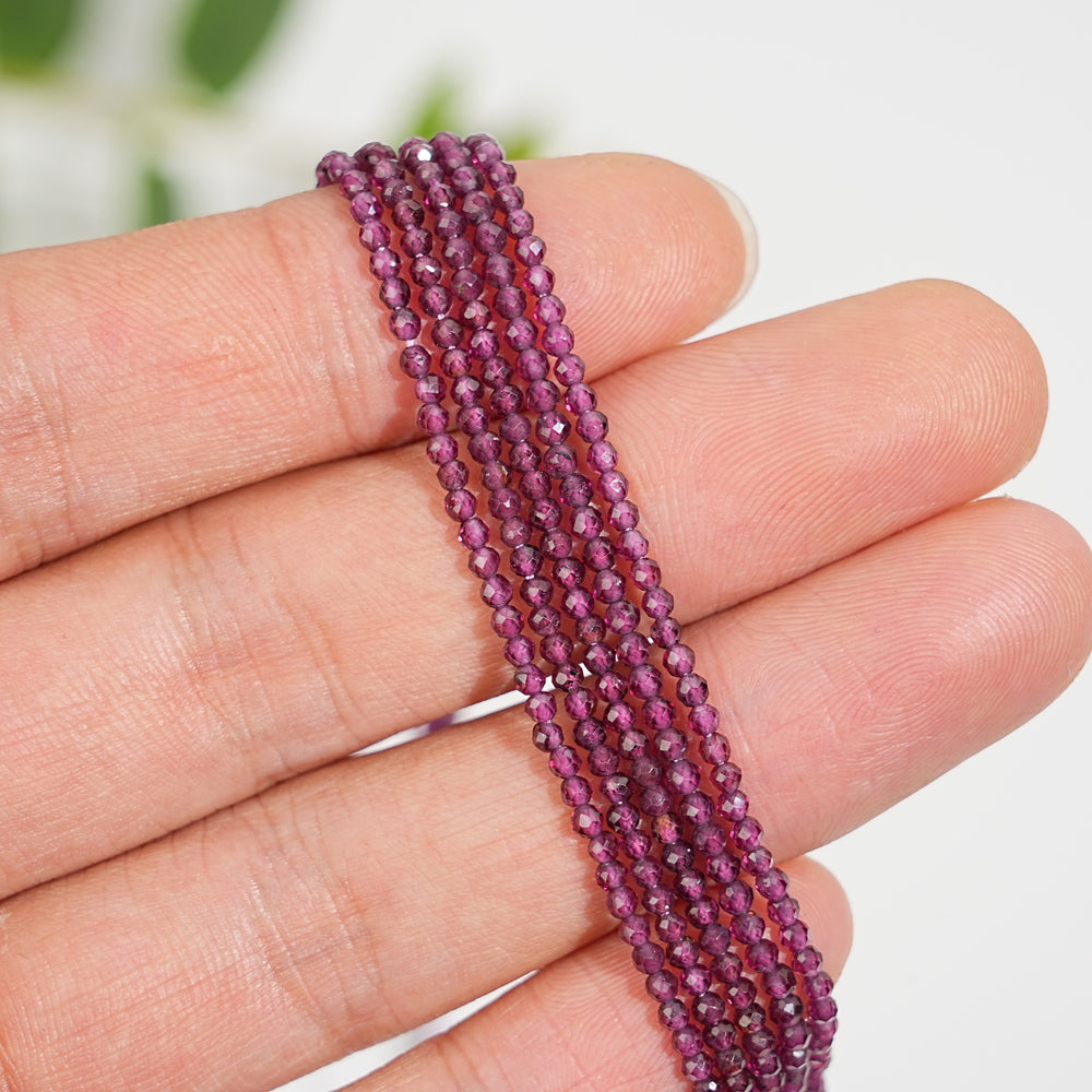 Natural Crystal Faceted Rondelle Bead Strand