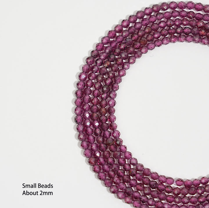 Natural Crystal Faceted Rondelle Bead Strand