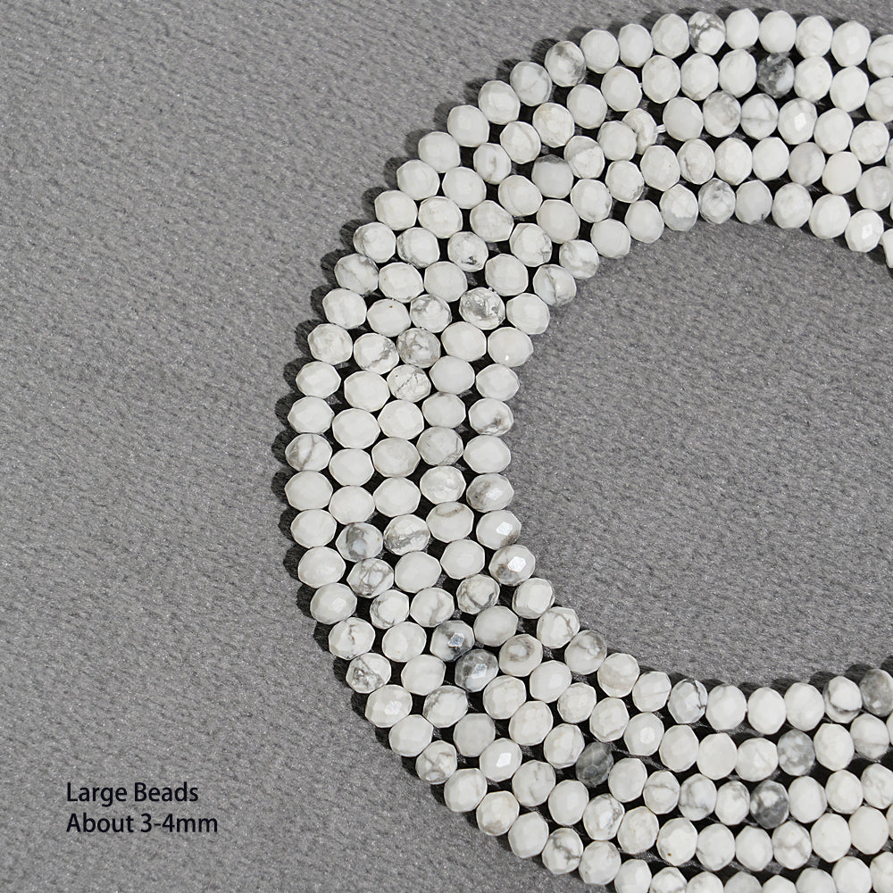 Natural Crystal Faceted Rondelle Bead Strand