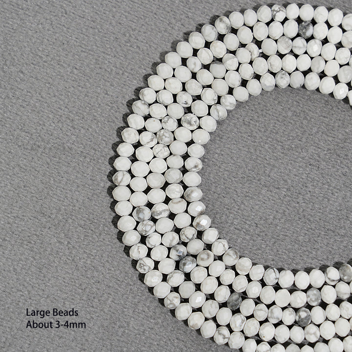 Natural Crystal Faceted Rondelle Bead Strand