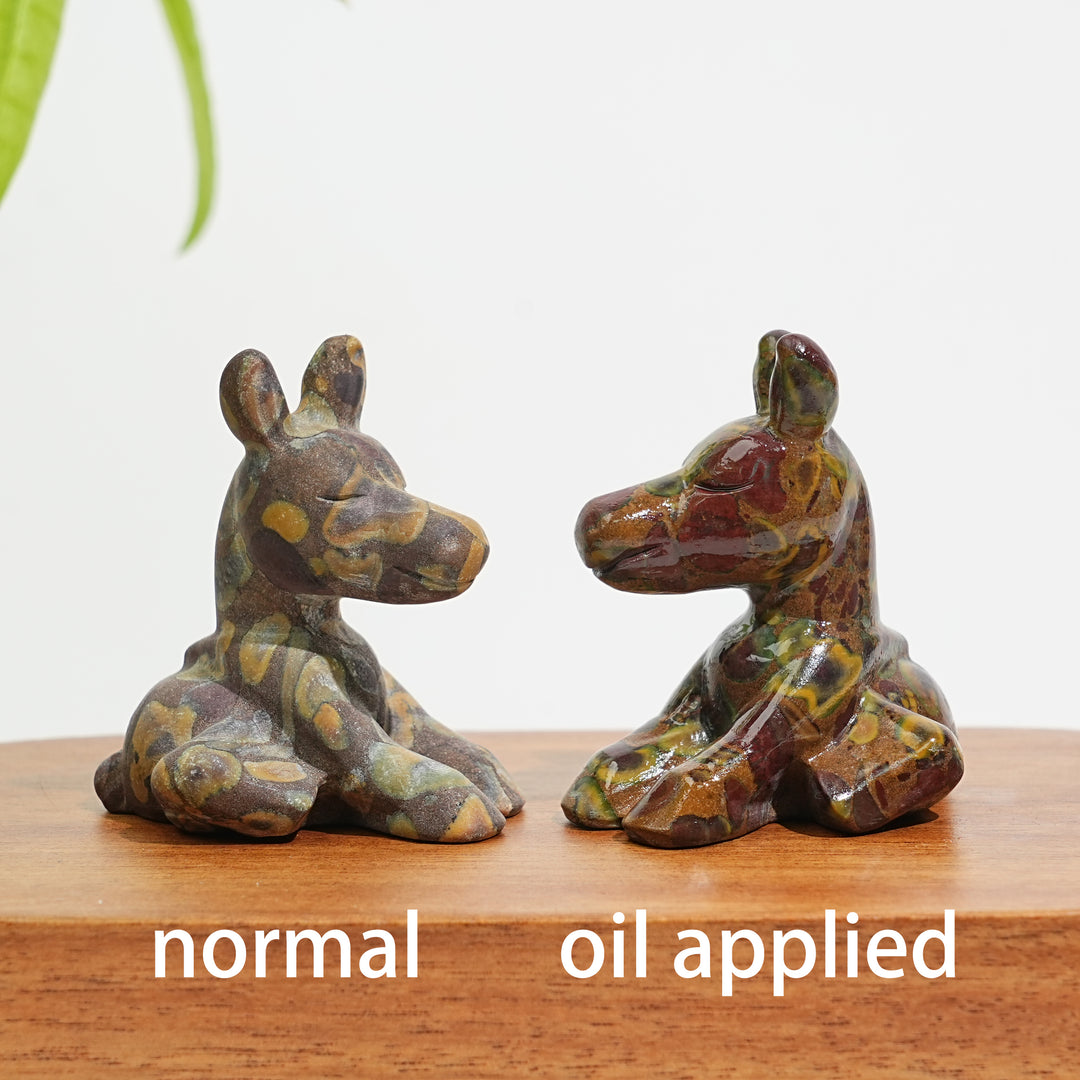 Natural Crystal Carving Sitting Donkey