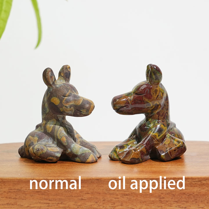 Natural Crystal Carving Sitting Donkey