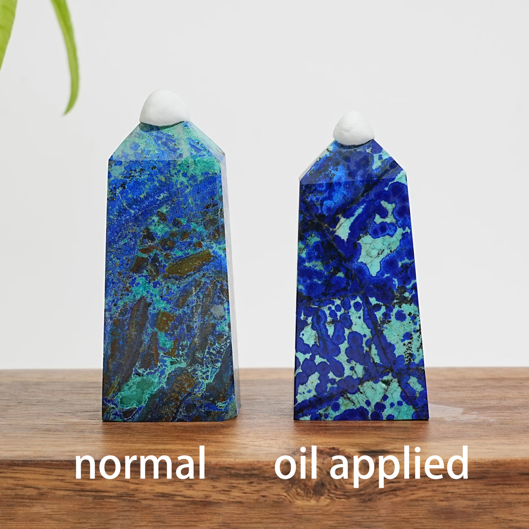 Natural Crystal Azurite Point