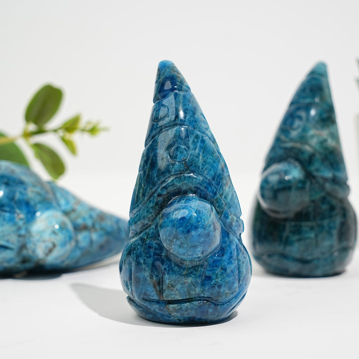 Natural Blue Apatite Gnome Carving