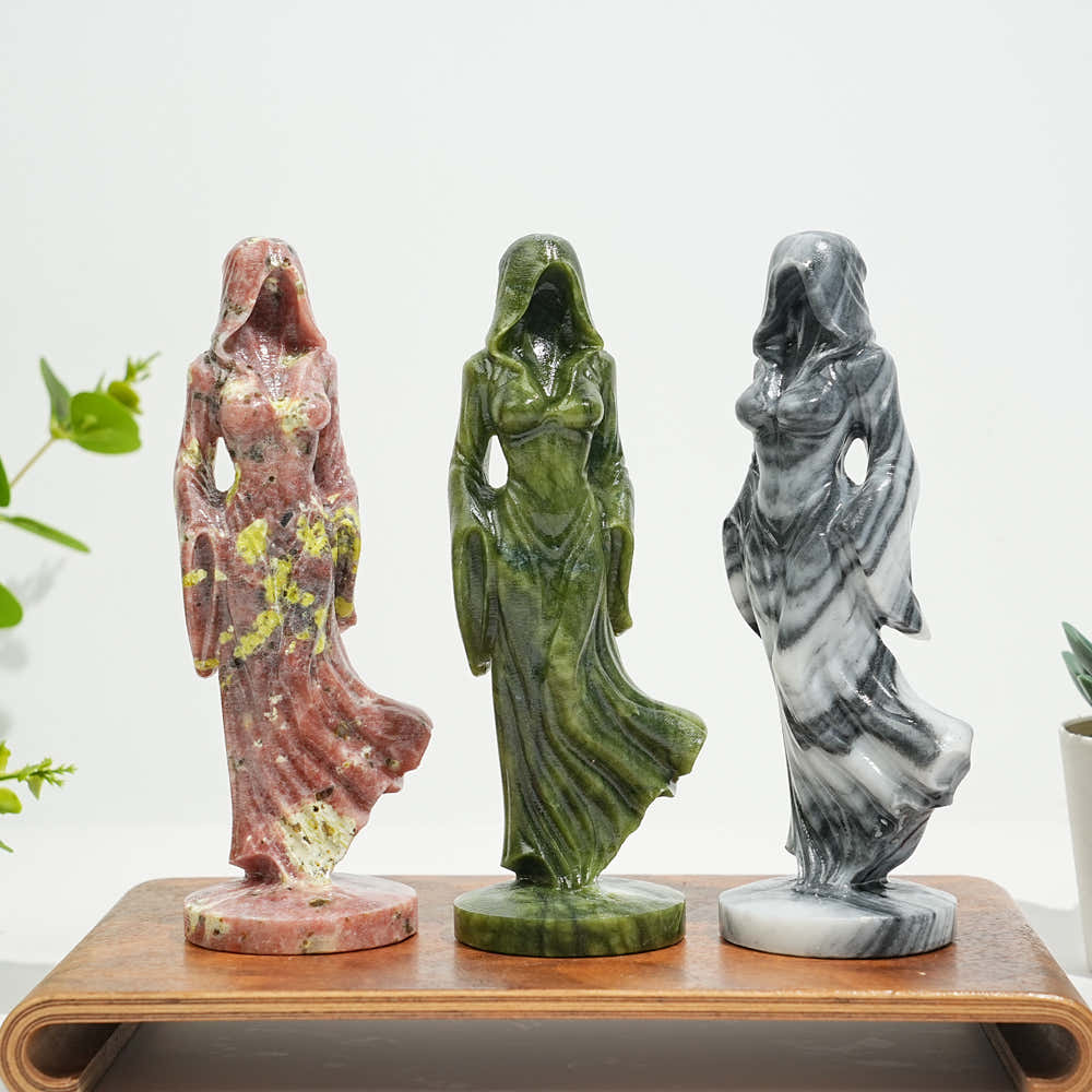 Natural Crystal Ghost Lady Carving – KiKi Crystal
