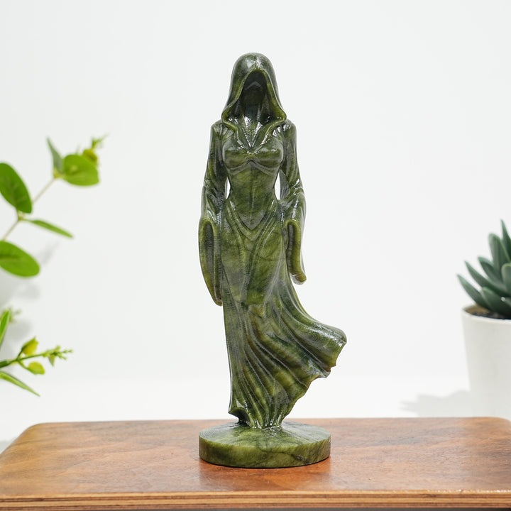 Natural Crystal Ghost Lady Carving