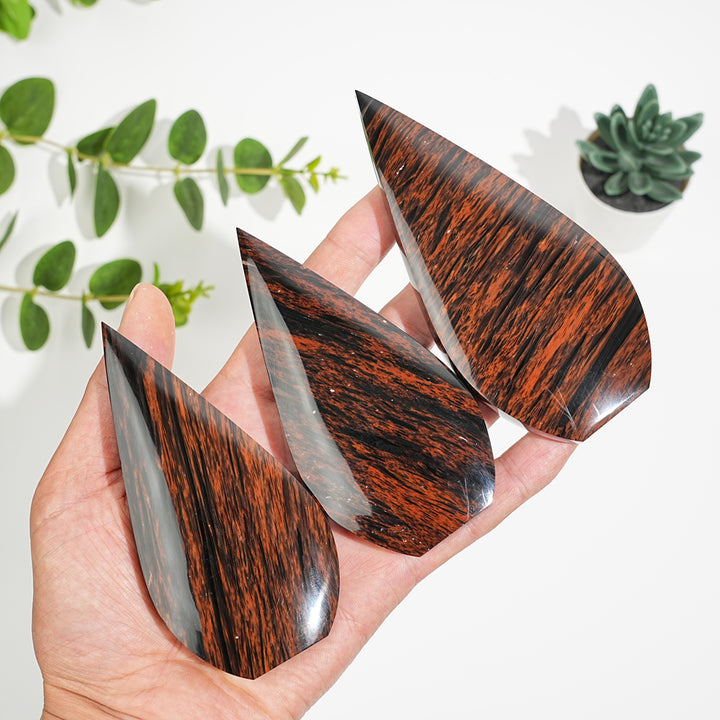 Natural Mahogany Obsidian Teardrop