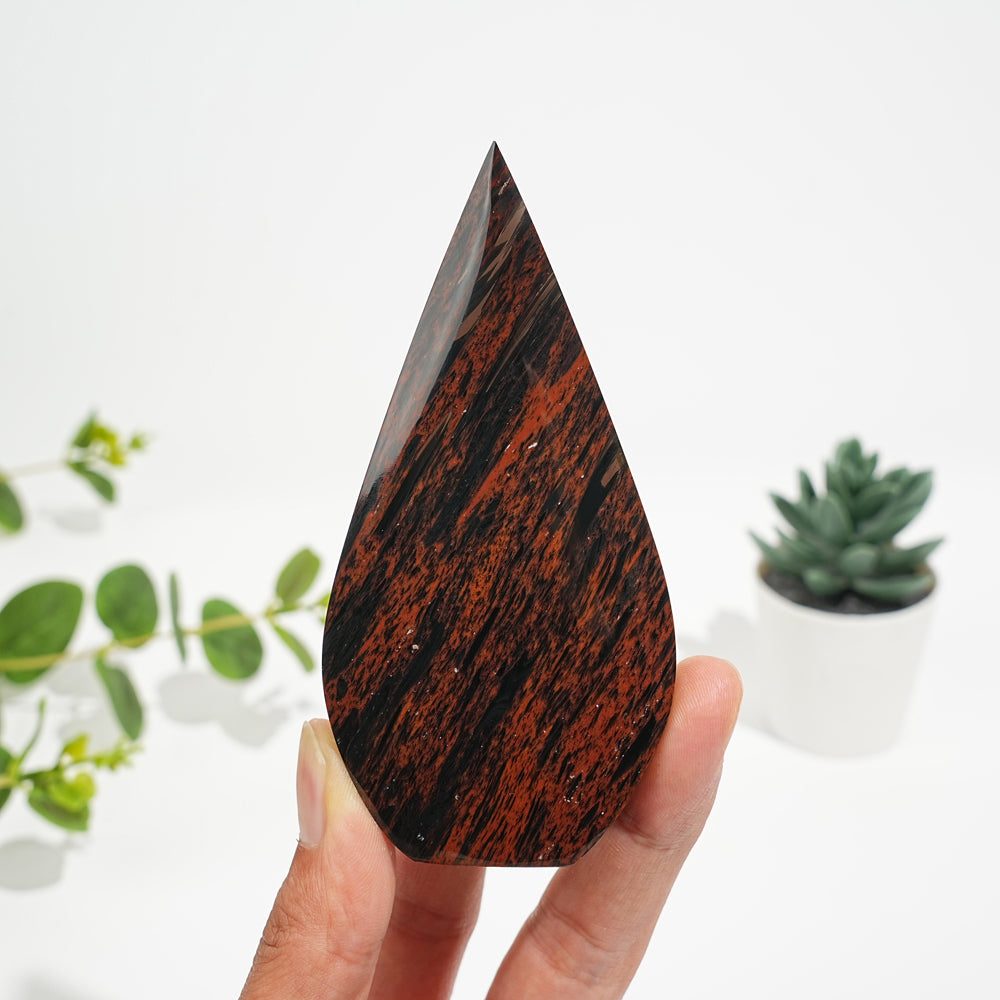 Natural Mahogany Obsidian Teardrop