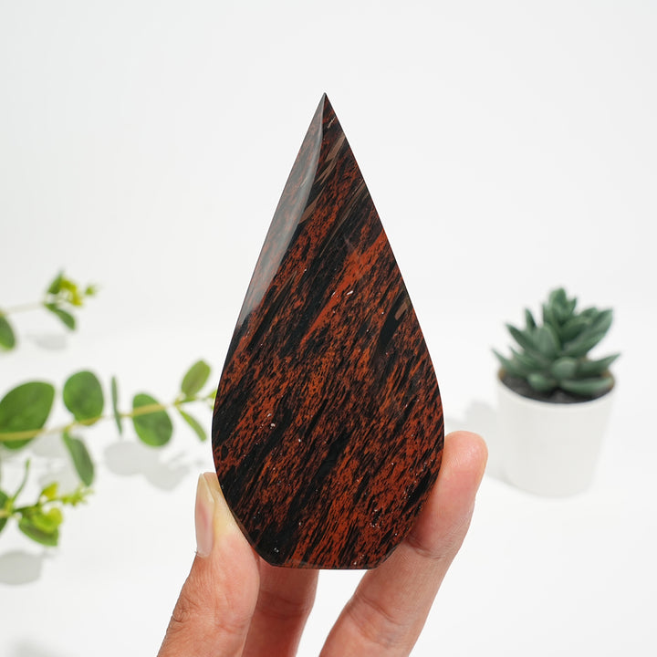 Natural Mahogany Obsidian Teardrop