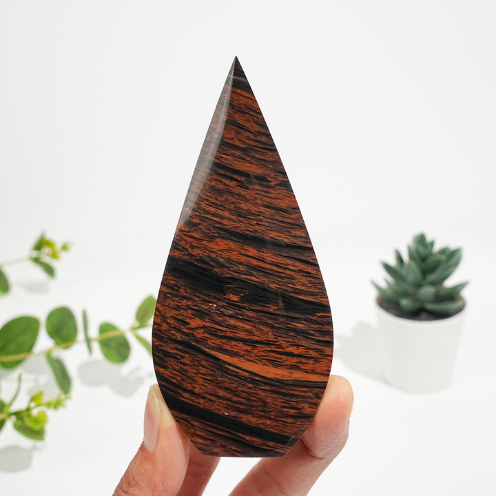 Natural Mahogany Obsidian Teardrop