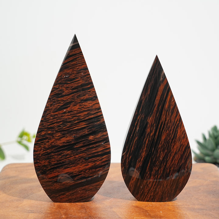 Natural Mahogany Obsidian Teardrop