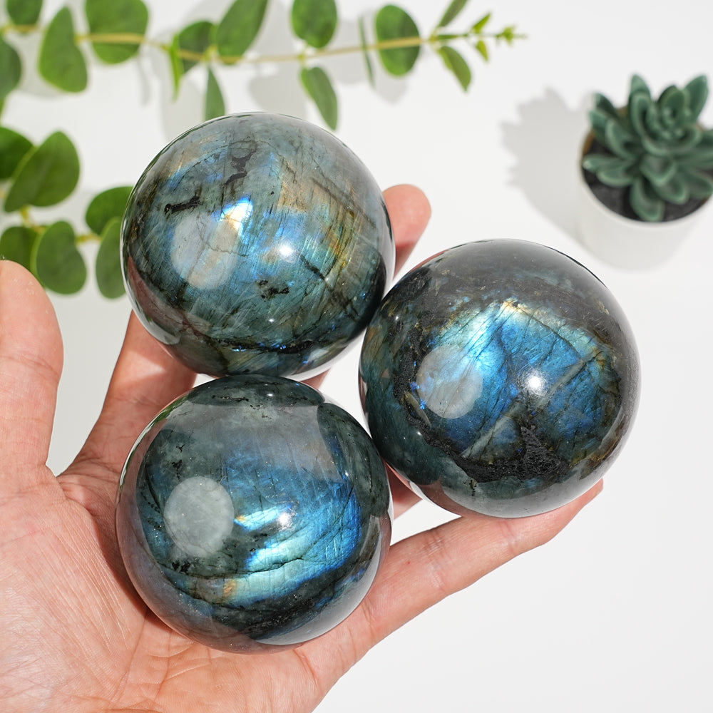 Natural Crystal Labradorite Sphere