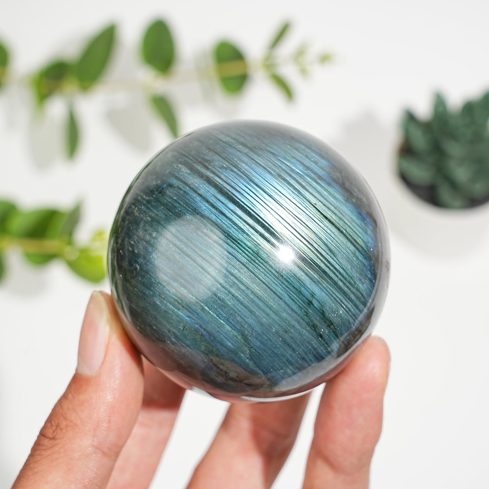 Natural Crystal Labradorite Sphere