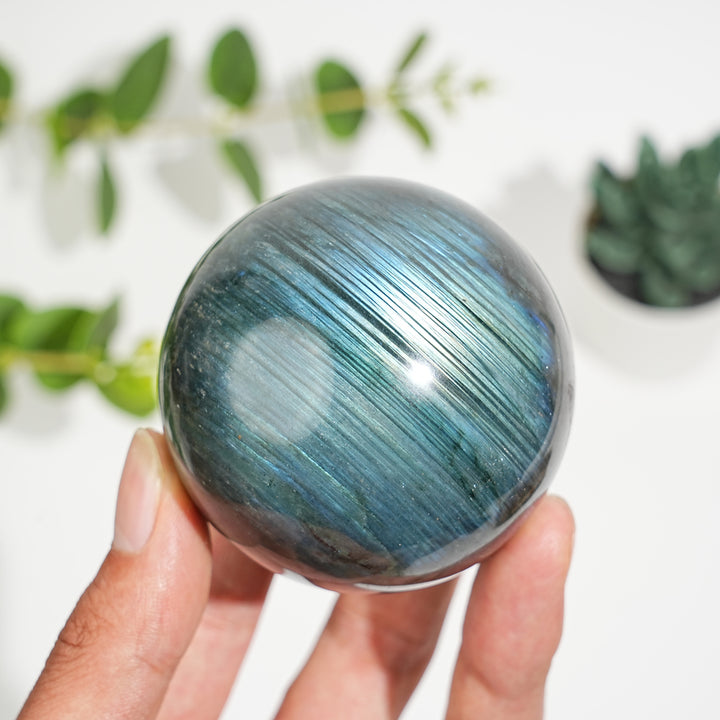 Natural Crystal Labradorite Sphere