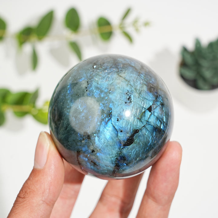 Natural Crystal Labradorite Sphere