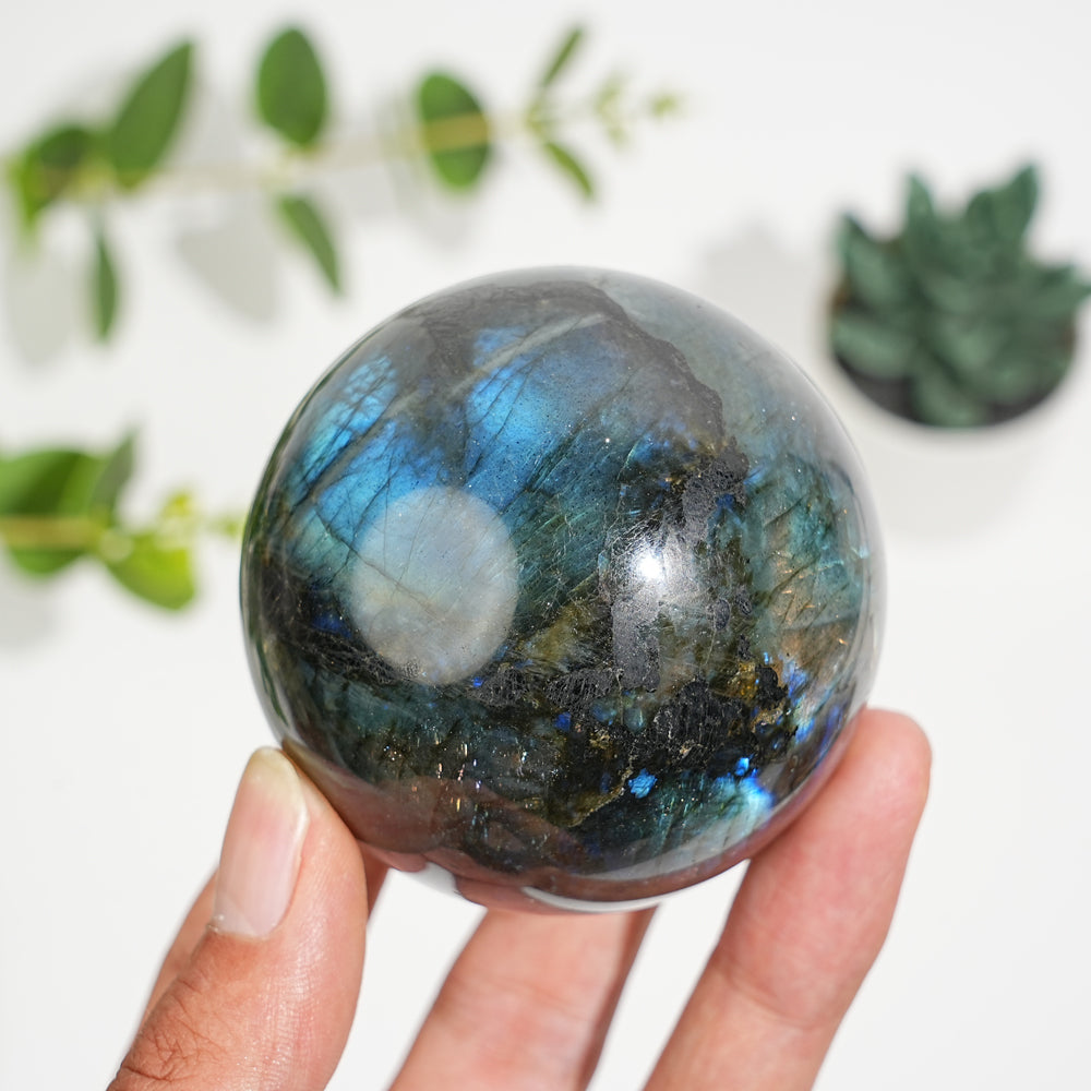 Natural Crystal Labradorite Sphere