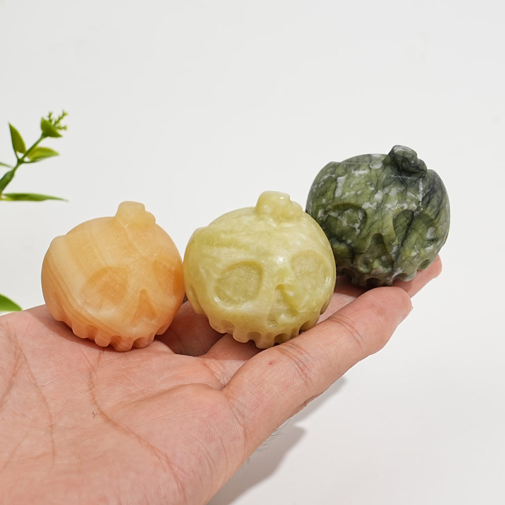Natural Crystal Carving Poison Apple Skull