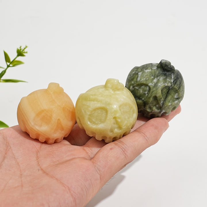 Natural Crystal Carving Poison Apple Skull