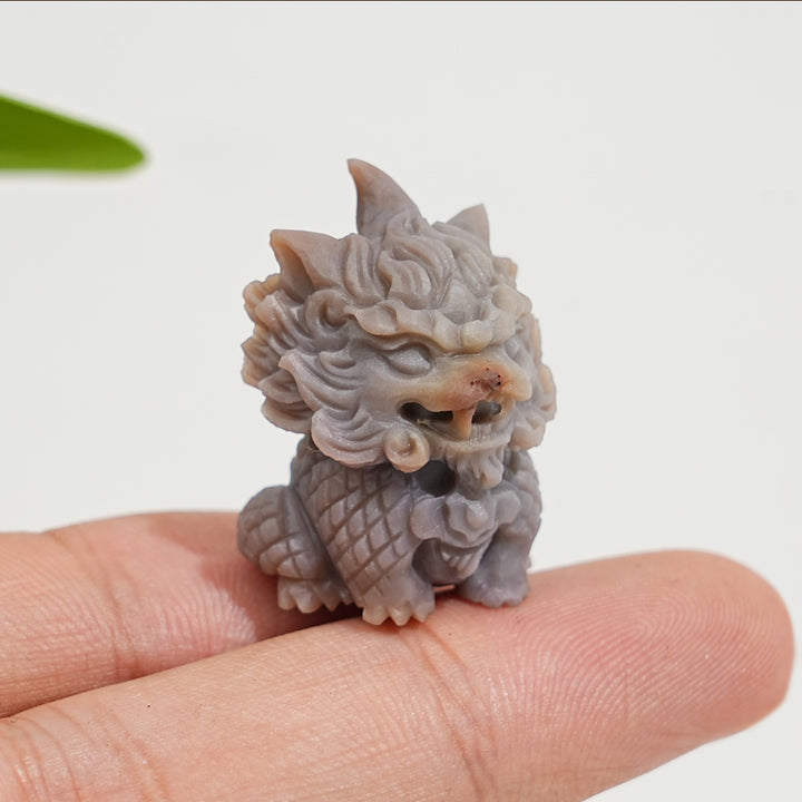 Natural Crystal Cute Alashan Agate Qilin