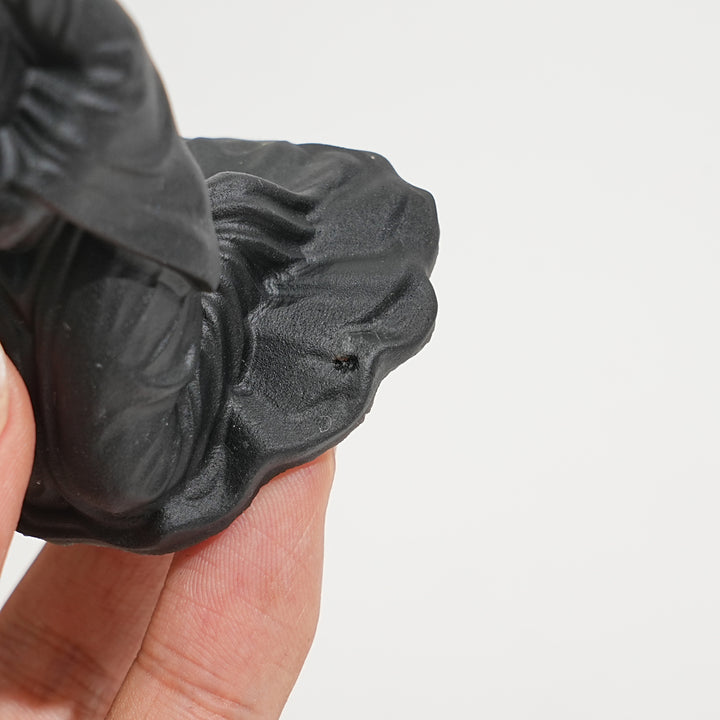 Natural Crystal Black Obsidian Female With Bible