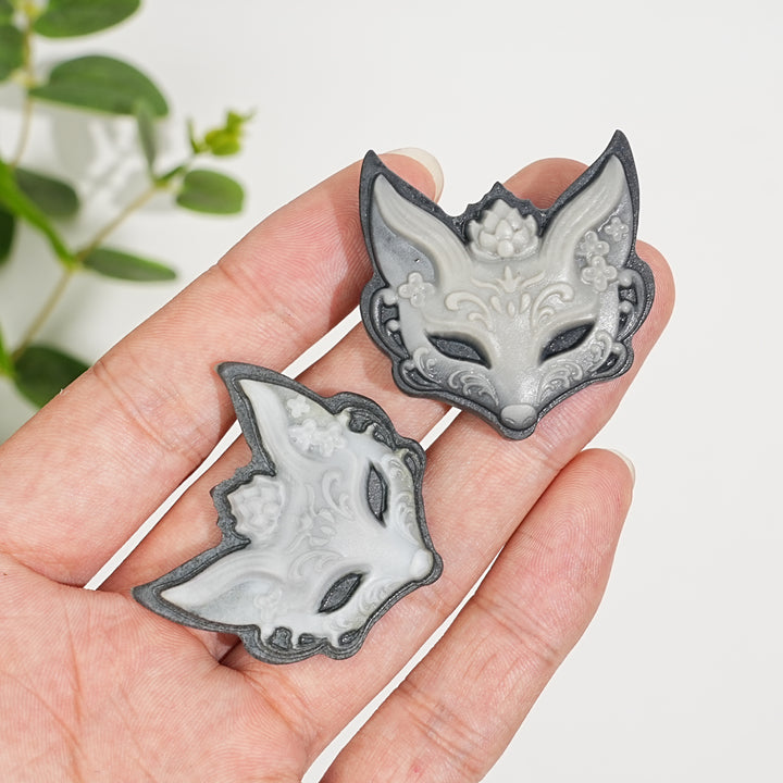 Unique,Natural Crystal Carving TaiJi Stone Fox Mask