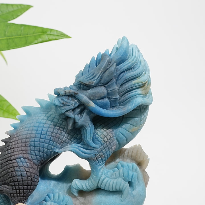 Unique,Natural Crystal Trolleite Exquisite Dragon Carving