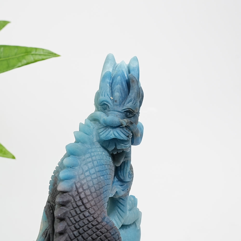 Unique,Natural Crystal Trolleite Exquisite Dragon Carving