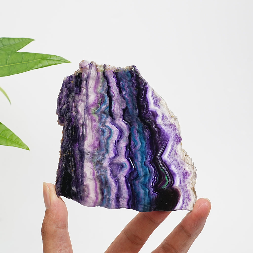 Unique,Natural Crystal Stunning Fluorite Slice