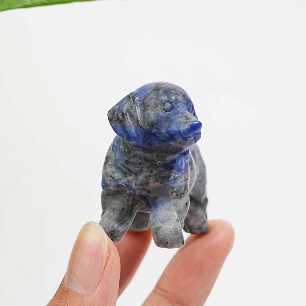 Natural Crystal Golden Retriever Carving