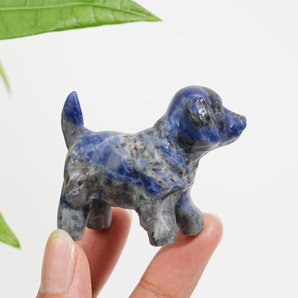 Natural Crystal Golden Retriever Carving